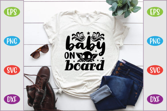 Baby on Board Embroidery Design