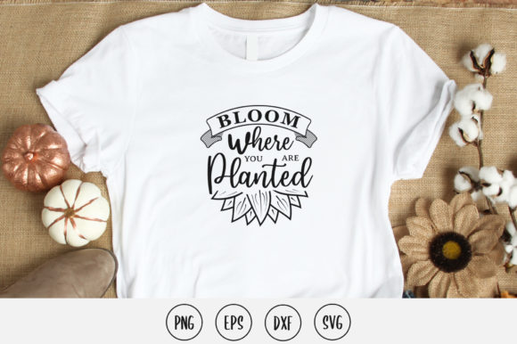 Bloom Where You Planted, Sunflower SVG