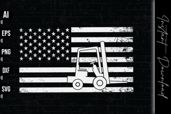 Forklift Driver American Flag: A Stitch Test