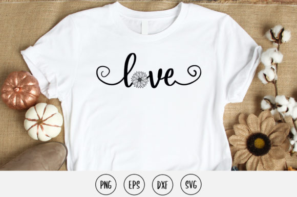 Love, Sunflower SVG Design