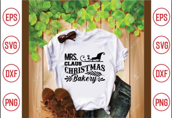 Mrs. Claus Christmas Bakery Svg