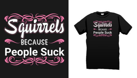 Squirrel T Shirt Design Pod Png Vector