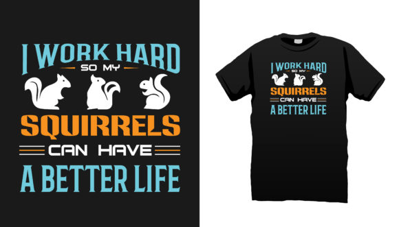 Squirrel Tshirt Design Vector Graphic